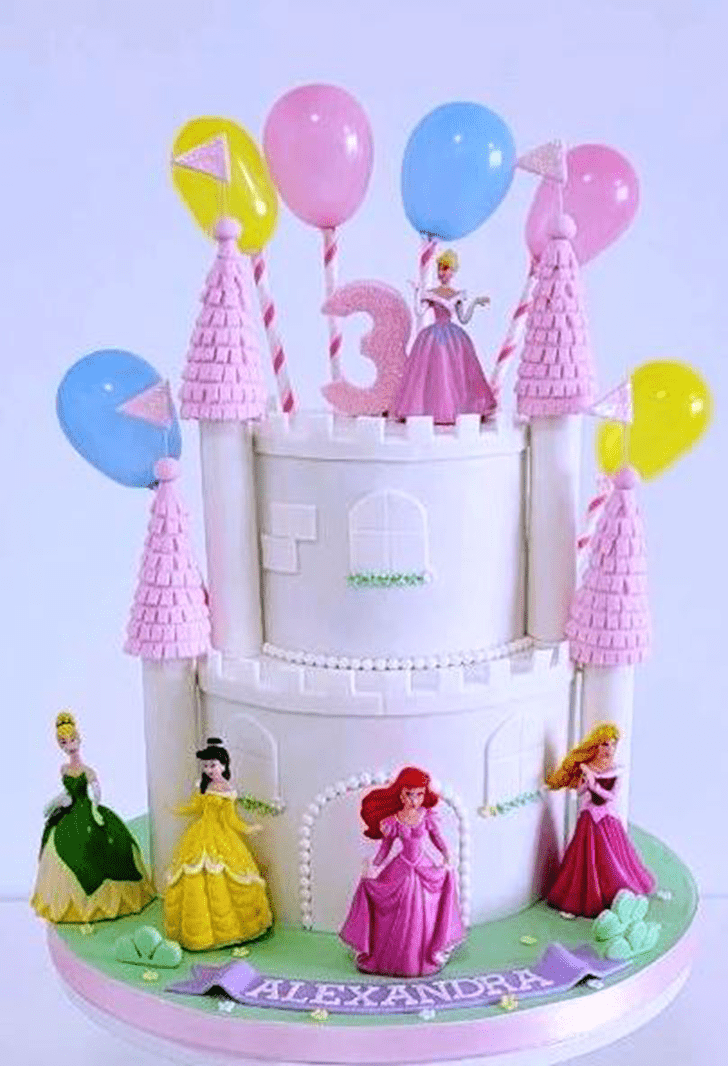 Lovely Princess Castle Cake Design
