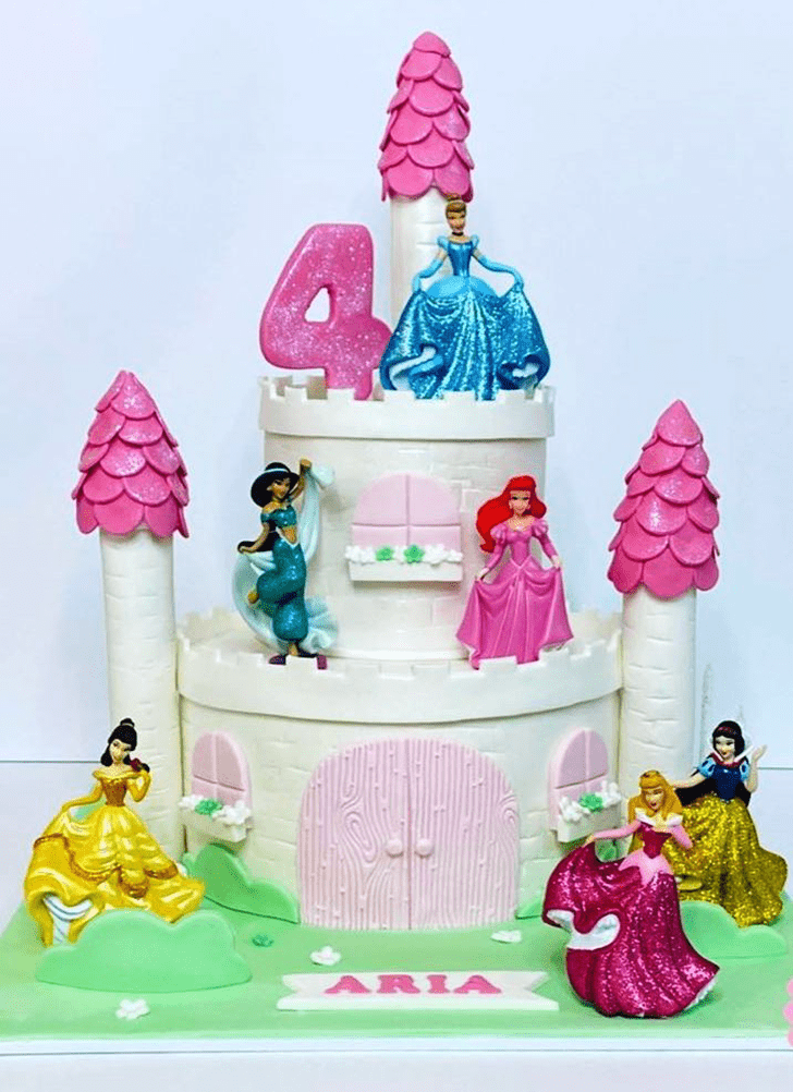 Pleasing Princess Castle Cake