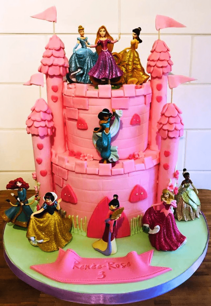 Resplendent Princess Castle Cake