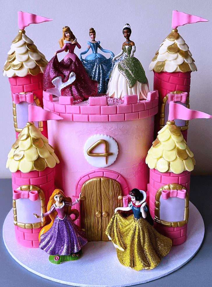 Wonderful Princess Castle Cake Design