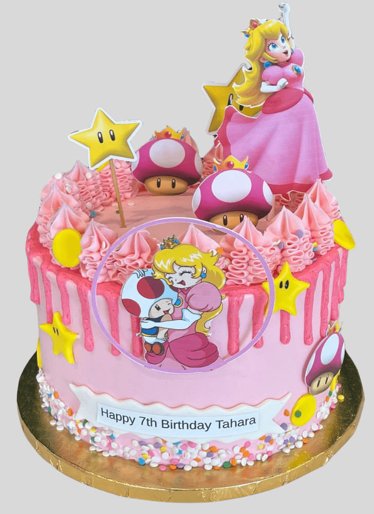 Appealing Princess Peach Cake