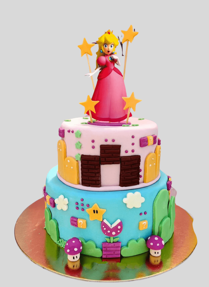 Charming Princess Peach Cake