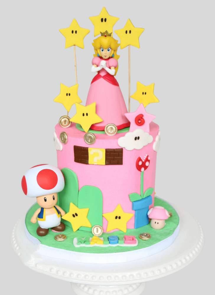 Dazzling Princess Peach Cake