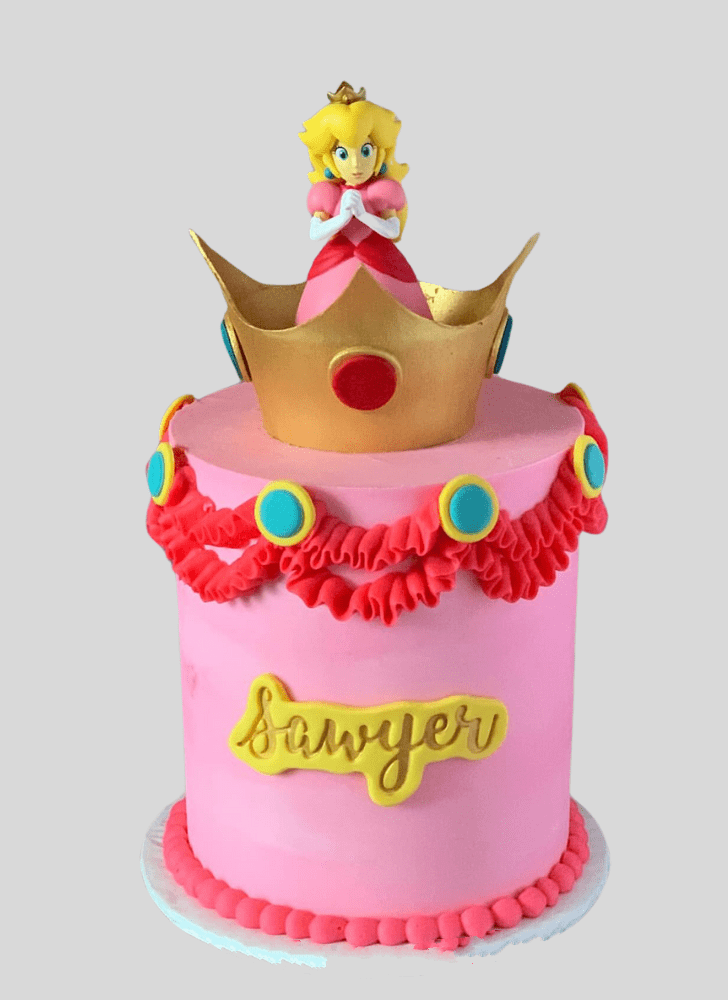 Delicate Princess Peach Cake