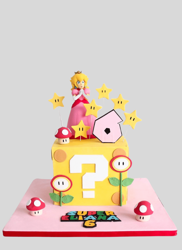 Elegant Princess Peach Cake