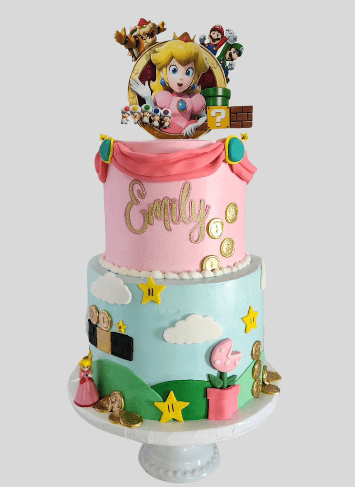 Inviting Princess Peach Cake