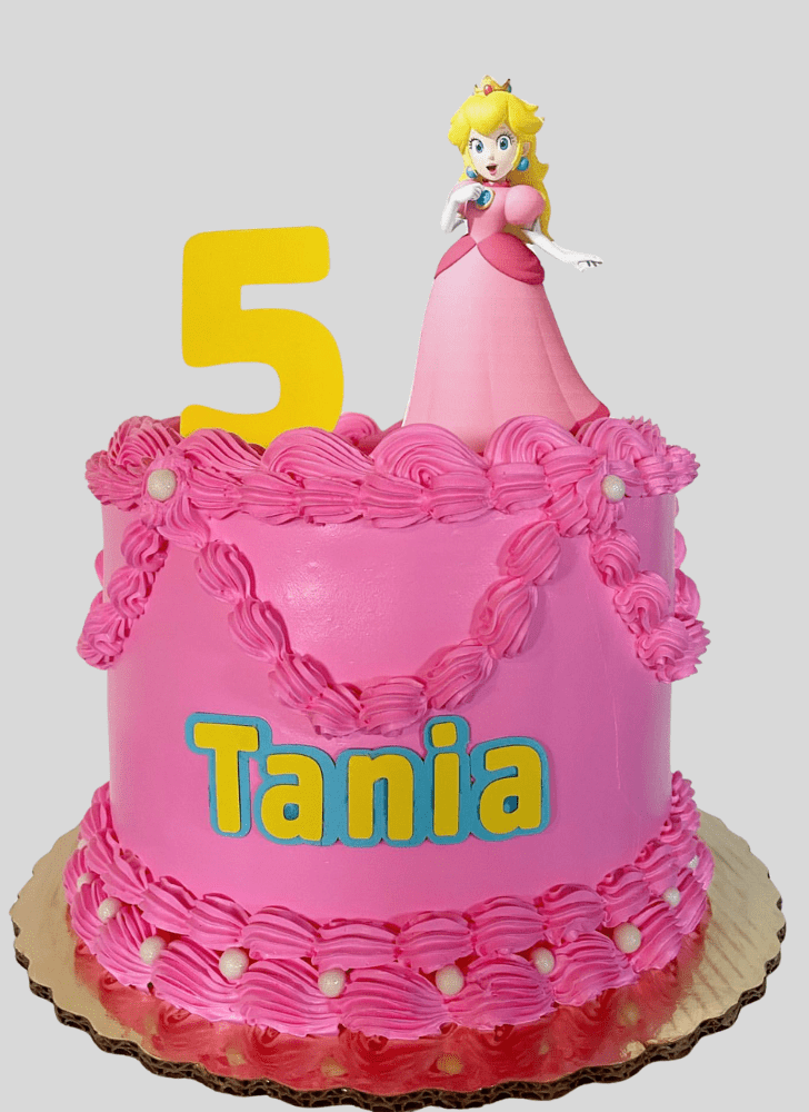 Lovely Princess Peach Cake Design