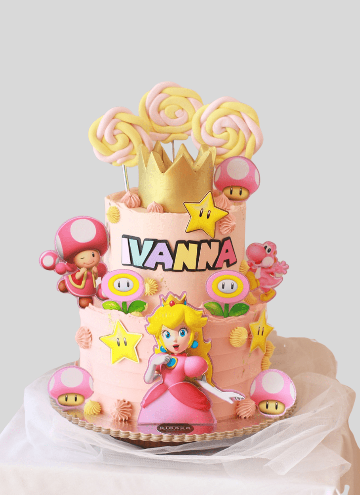 Pretty Princess Peach Cake