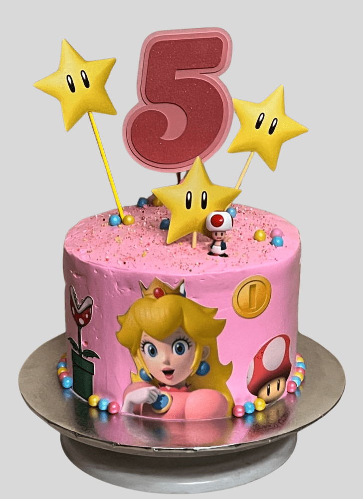 Resplendent Princess Peach Cake