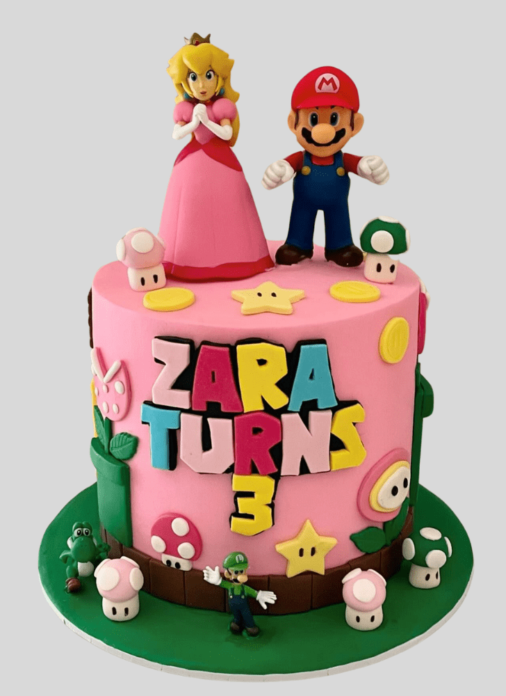 Slightly Princess Peach Cake