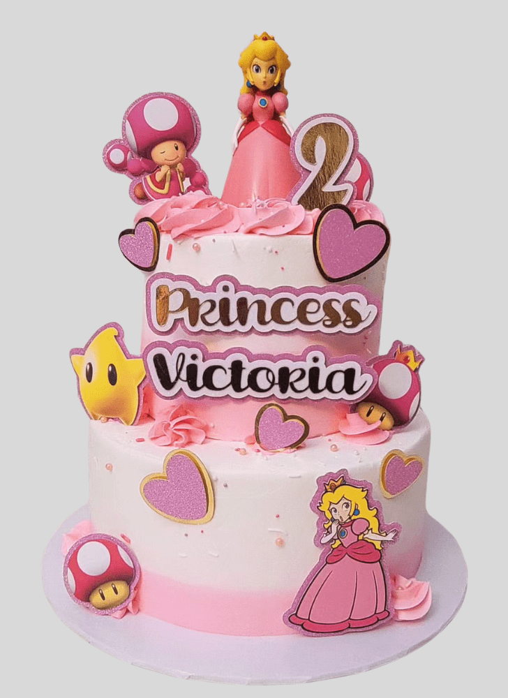 Wonderful Princess Peach Cake Design