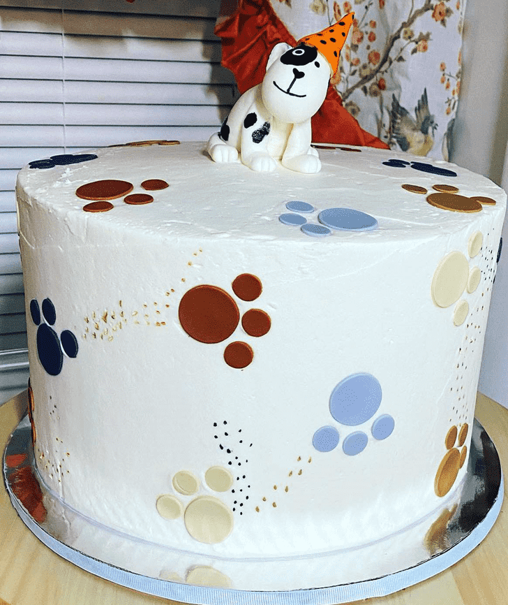 Lovely Puppy Cake Design
