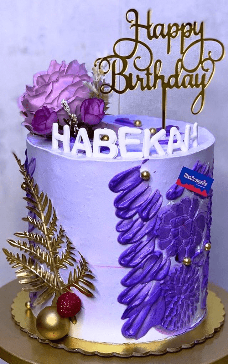 Lovely Purple Cake Design