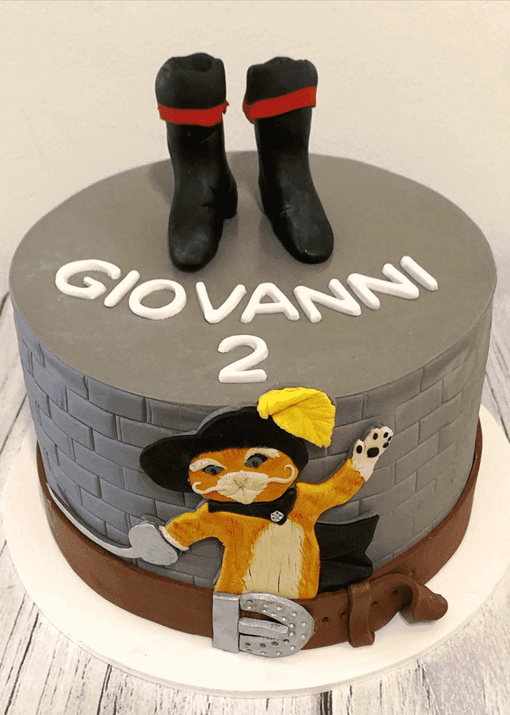 Graceful Puss in Boots Cake