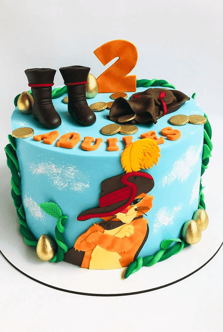 Handsome Puss in Boots Cake