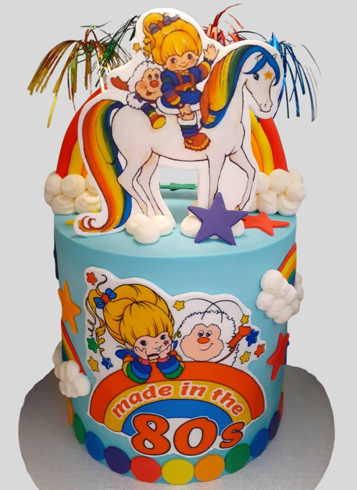 Admirable Rainbow Brite Cake Design