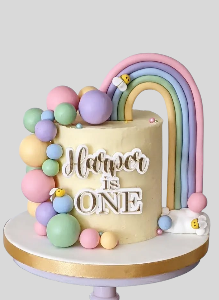 Appealing Rainbow Brite Cake