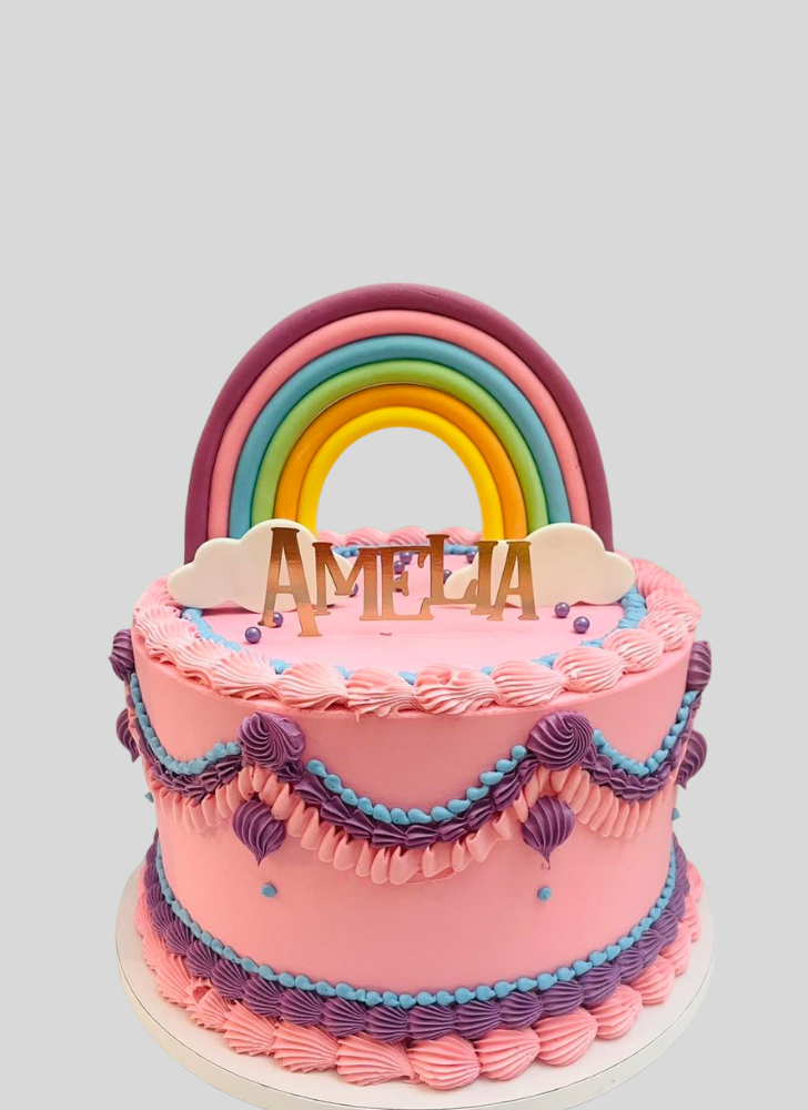 Charming Rainbow Brite Cake