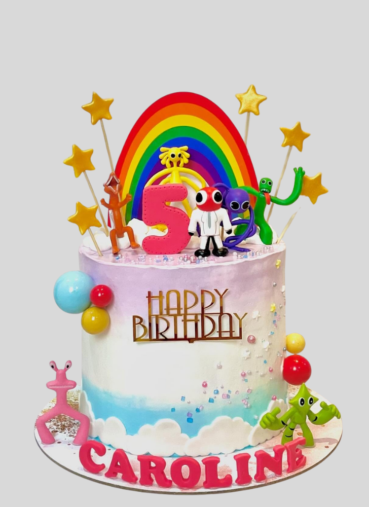 Classy Rainbow Brite Cake
