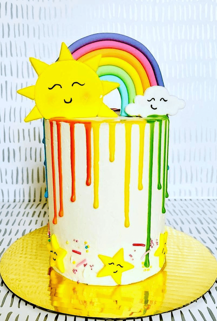 Enticing Rainbow Cake