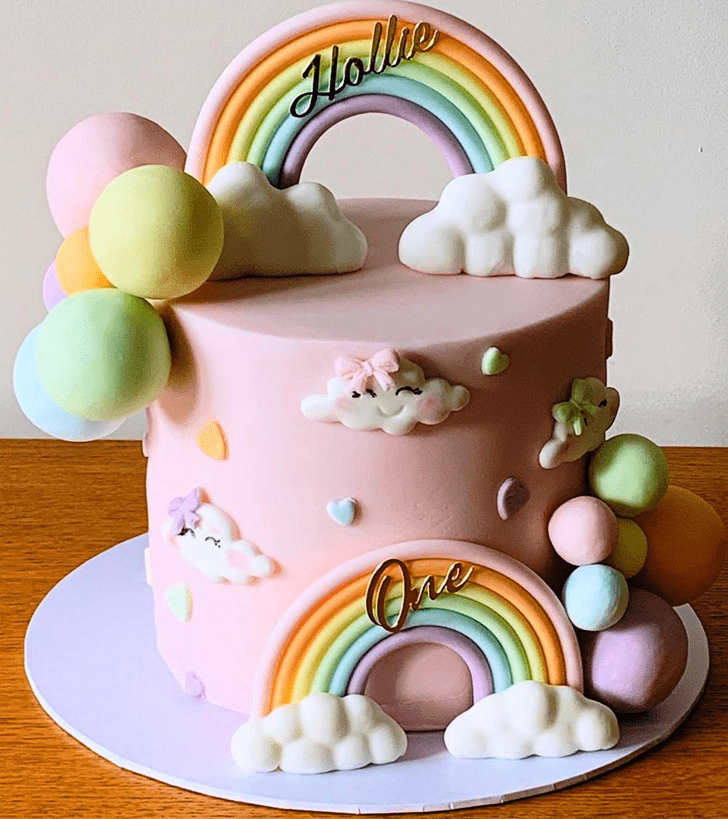 Shapely Rainbow Cake