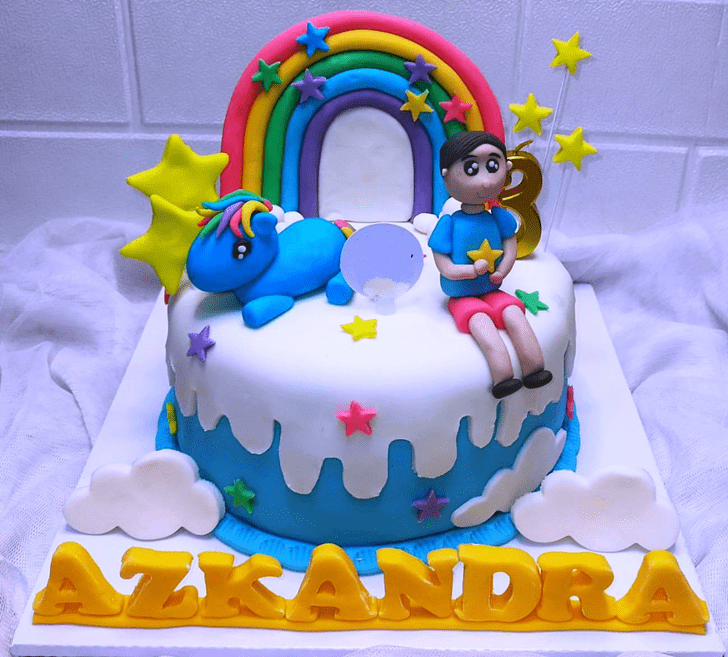 Admirable Rainbow Dash Cake Design