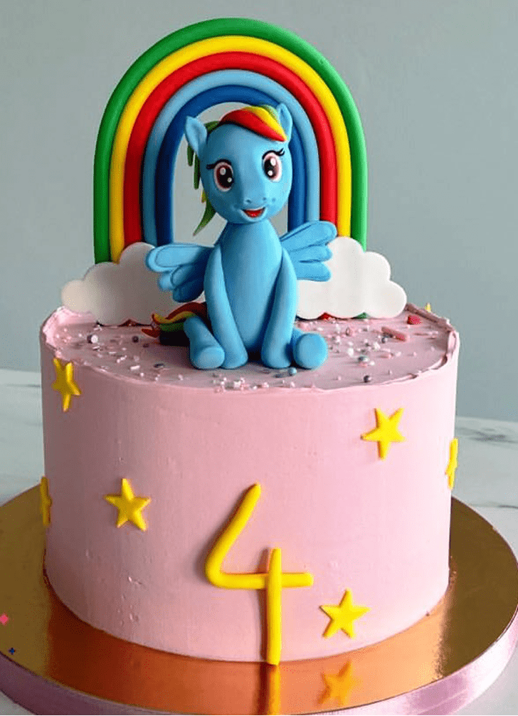 Alluring Rainbow Dash Cake