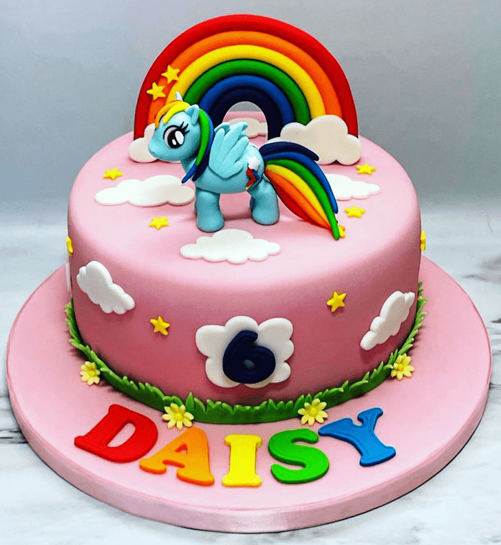 Captivating Rainbow Dash Cake