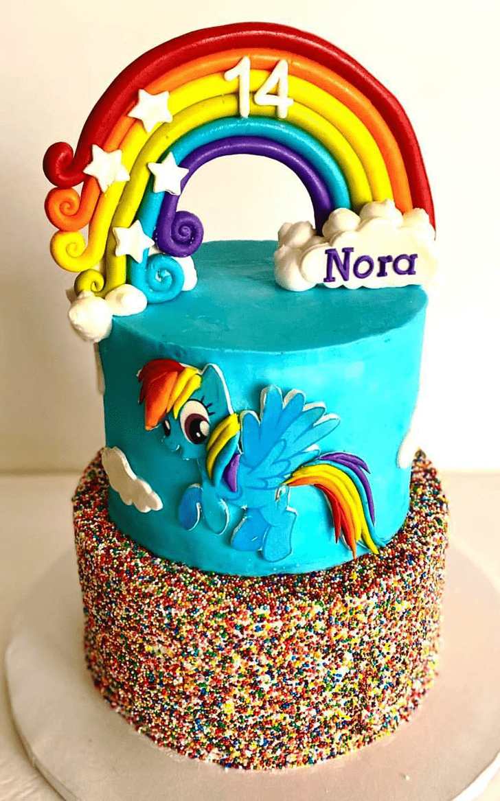 Dazzling Rainbow Dash Cake