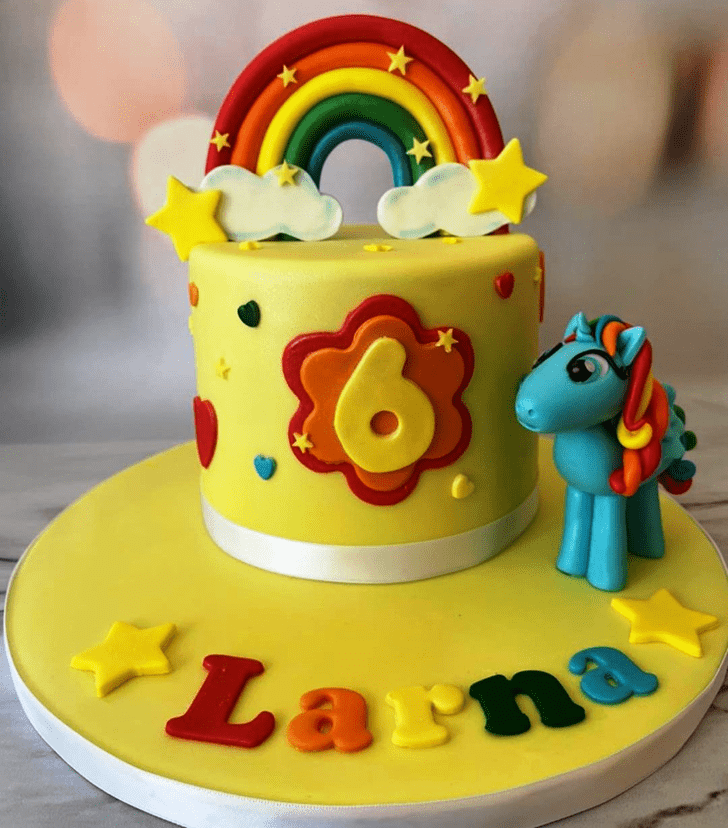 Delightful Rainbow Dash Cake