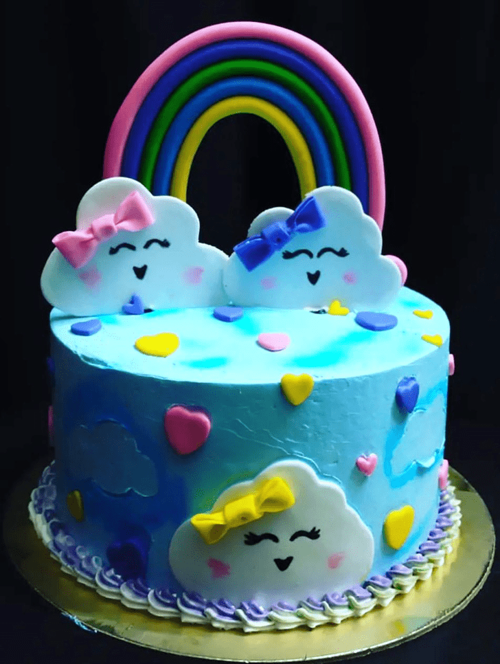 Elegant Rainbow Dash Cake