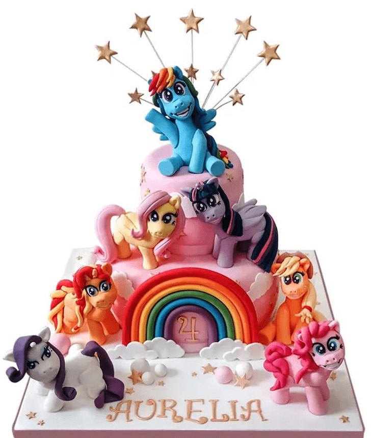 Fascinating Rainbow Dash Cake