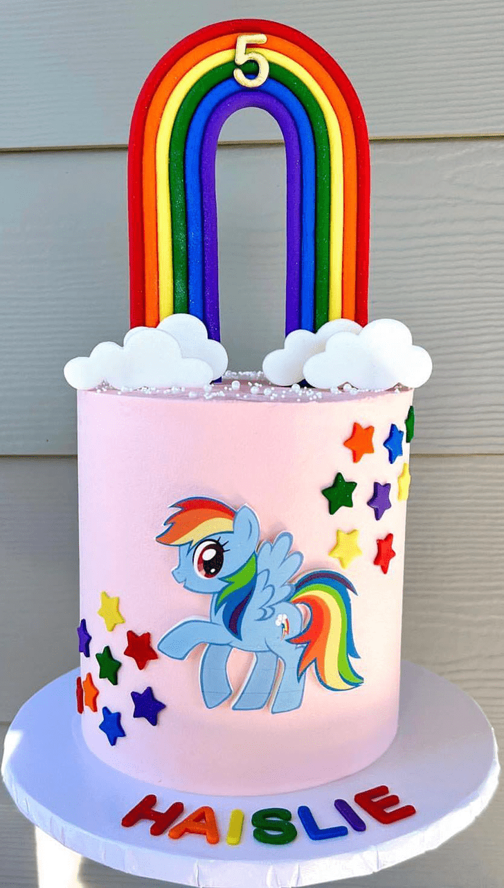 Refined Rainbow Dash Cake