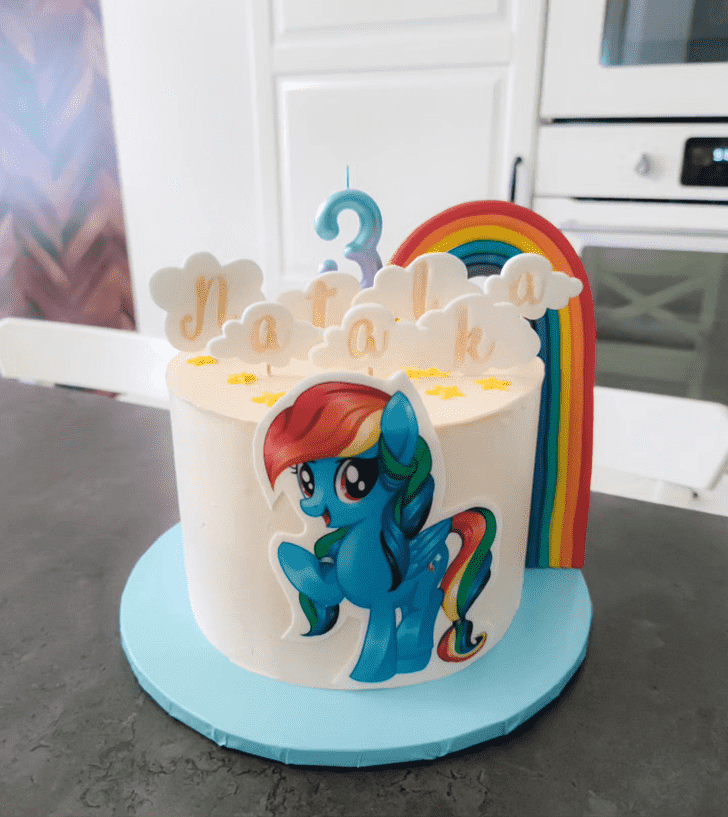 Wonderful Rainbow Dash Cake Design