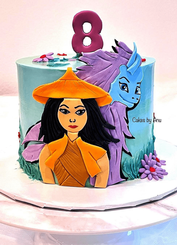 Lovely Raya and the Last Dragon Cake Design