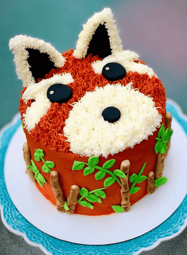 Alluring Red Panda Cake
