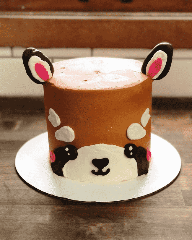 Charming Red Panda Cake