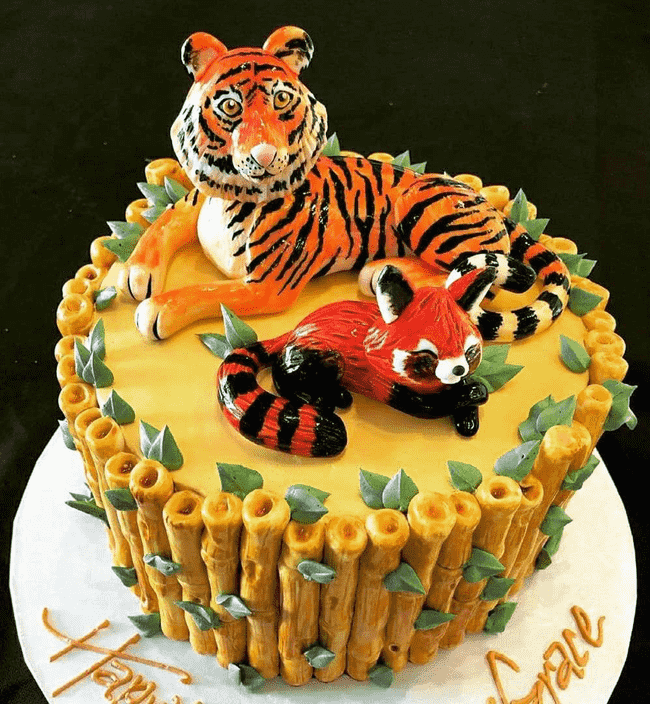 Delicate Red Panda Cake