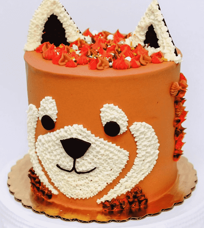 Radiant Red Panda Cake
