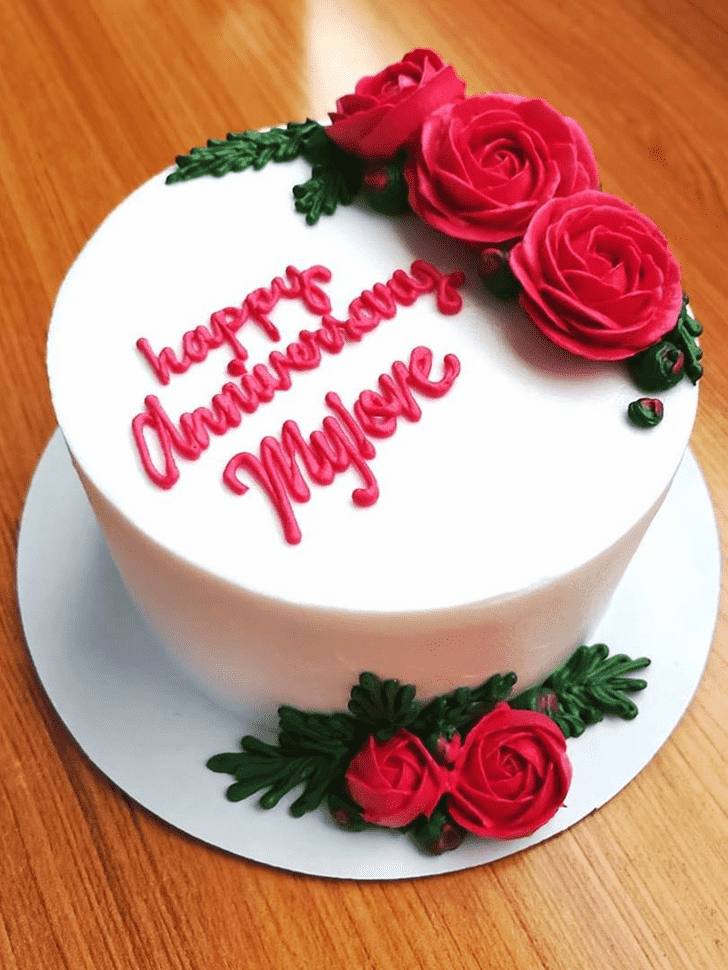 Adorable Red Rose Cake