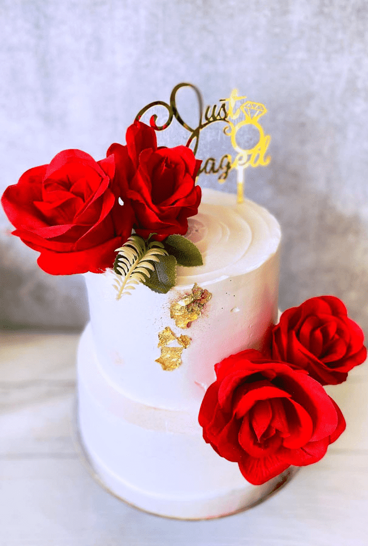 Charming Red Rose Cake