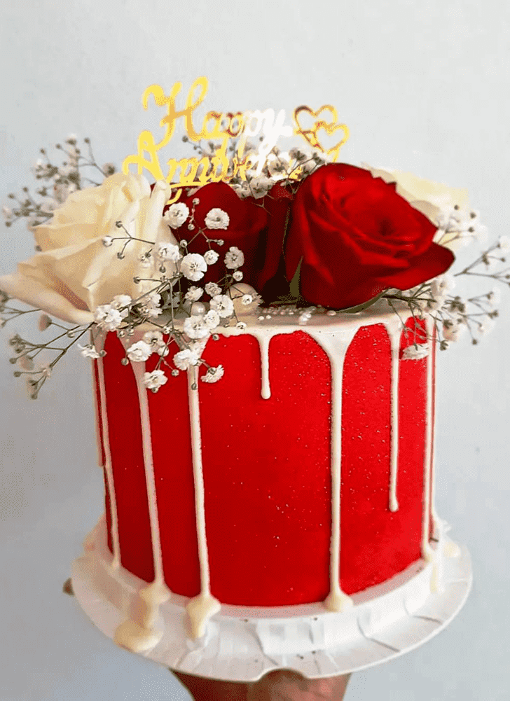 Mesmeric Red Rose Cake