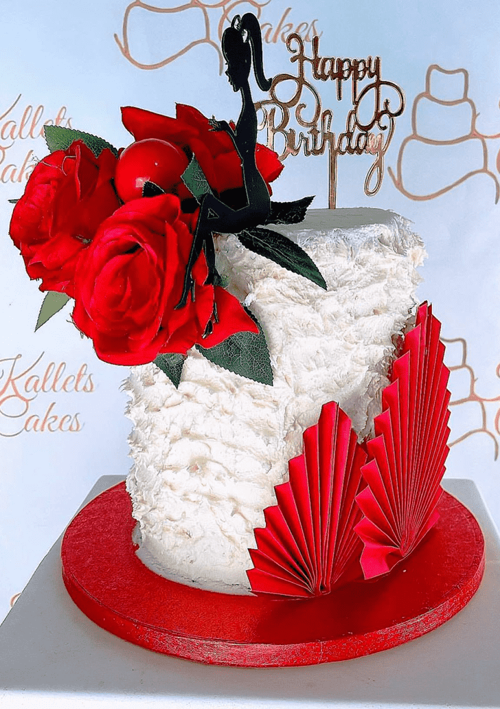 Ravishing Red Rose Cake