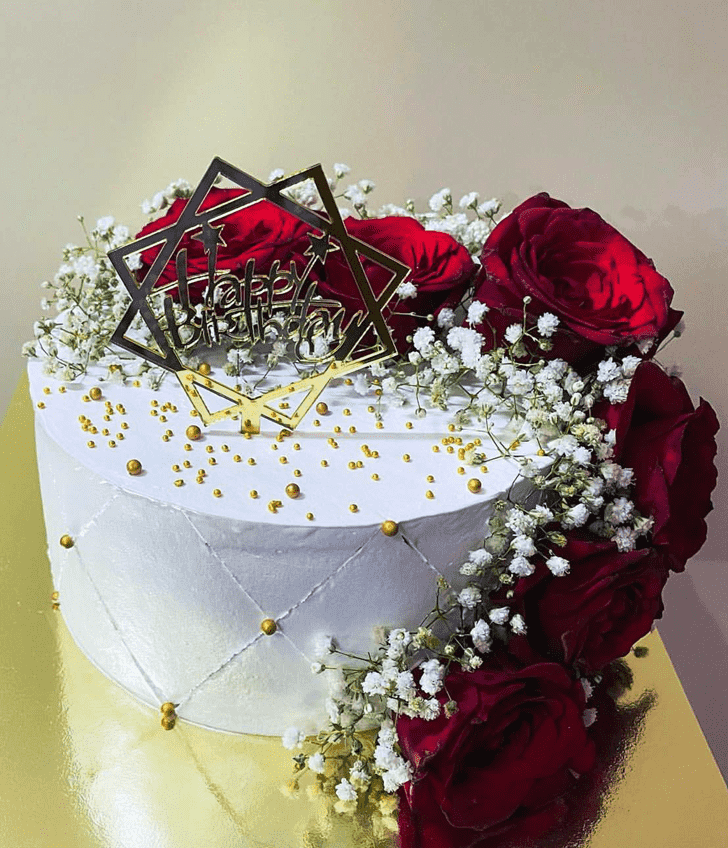 Splendid Red Rose Cake