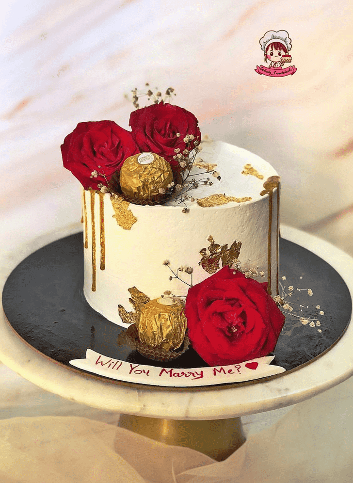 Stunning Red Rose Cake