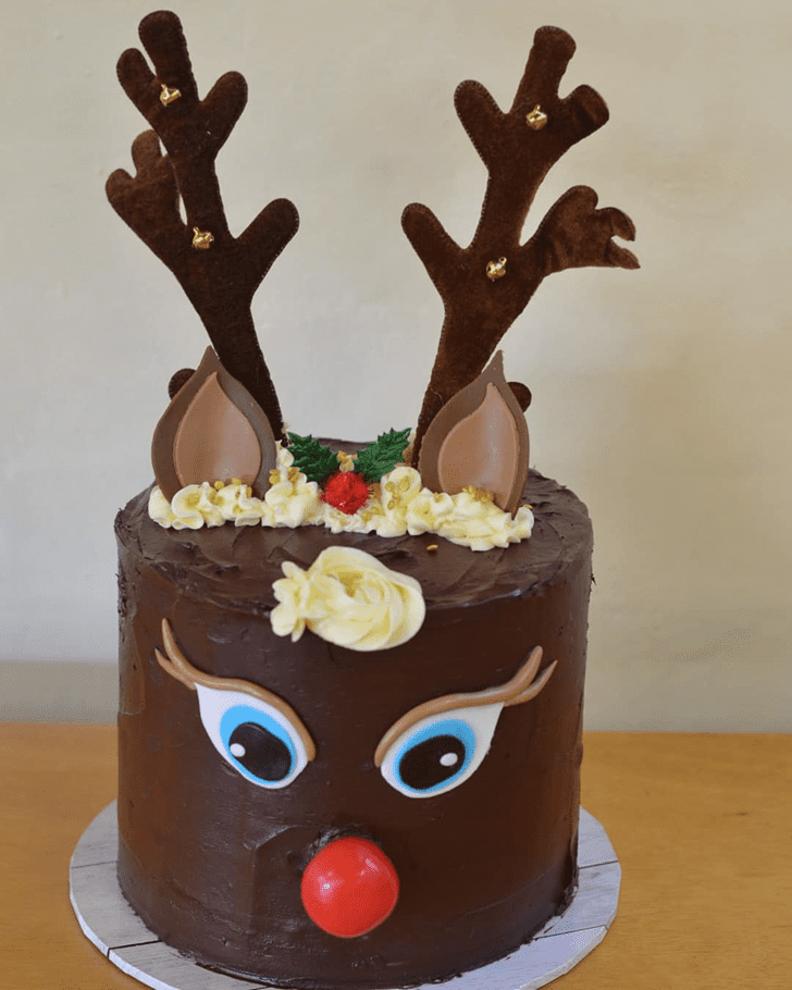 Shapely Reindeer Cake