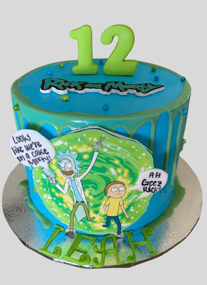 Admirable Rick and Morty Cake Design