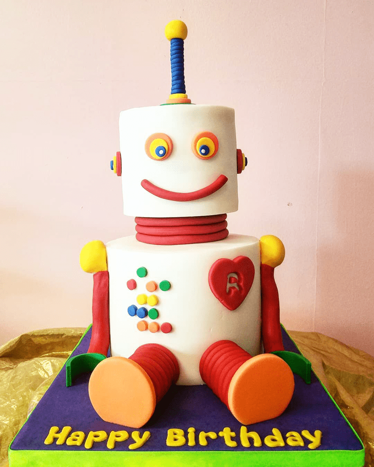 Cute Robots Cake