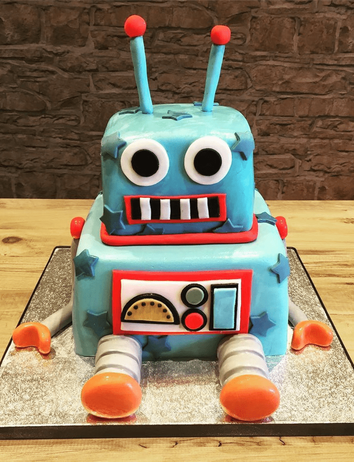 Delicate Robots Cake