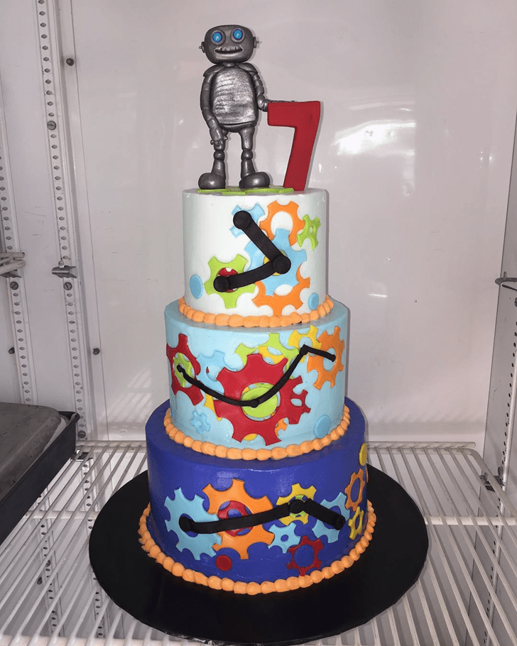 Delightful Robots Cake